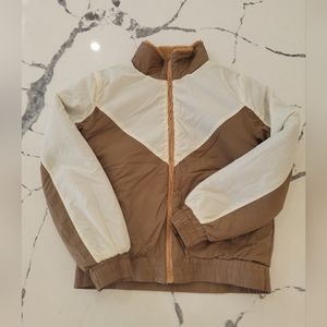 Zyia Camel Sierra Fleece Reversible Jacket